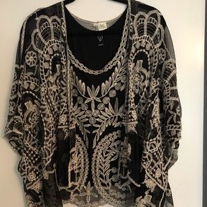 Beautiful embroidered tank and cover set